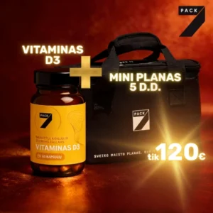 MINI plan (1200–1300 kcal) for the whole week + 7Pack vitamin D3 – only €120