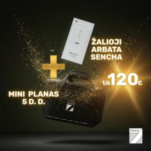 MINI plan (1200–1300 kcal) for the whole week + Natural green Japanese tea SENCHA – only €120