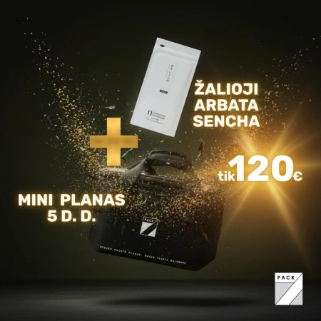 MINI plan (1200–1300 kcal) for the whole week + Natural green Japanese tea SENCHA – only €120